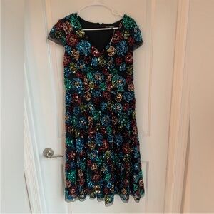 Anthropologie Glenna Sequined Midi Dress by Eva Franco